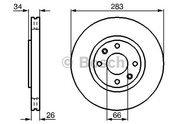 FREN DİSKİ (ÖN)(282,6MM) CITROEN C4-PARTNER