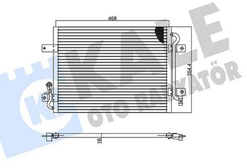 KLİMA RADYATÖRÜ (BRAZING)(KURUTUCUSUZ) FIAT PALIO 1.4 (1 SIRA ALB)