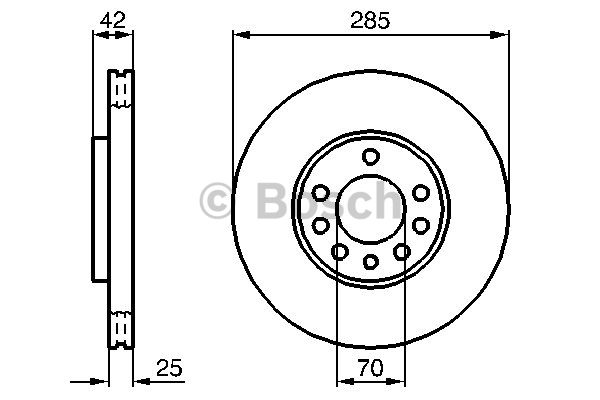 FREN DİSKİ (ÖN)(284,9MM) OPEL VECTRA C 1.6 16V-1.8-1.8 16V