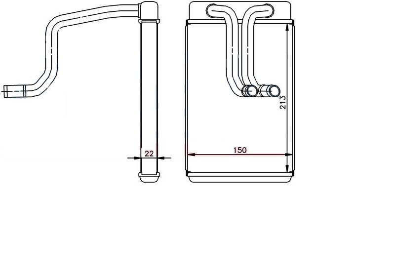 KALORİFER RADYATÖRÜ(KHY072)(Y.NO:KHY072021) HYUNDAİ MATRİZ 1.5 CRDİ 01- A