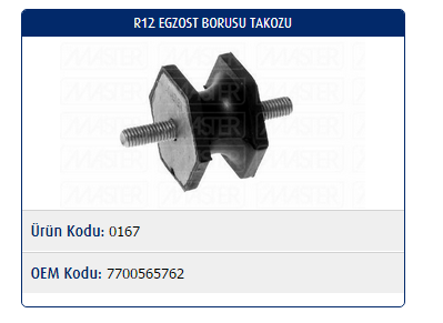 EGZOST BORUSU TAKOZU RENAULT R12