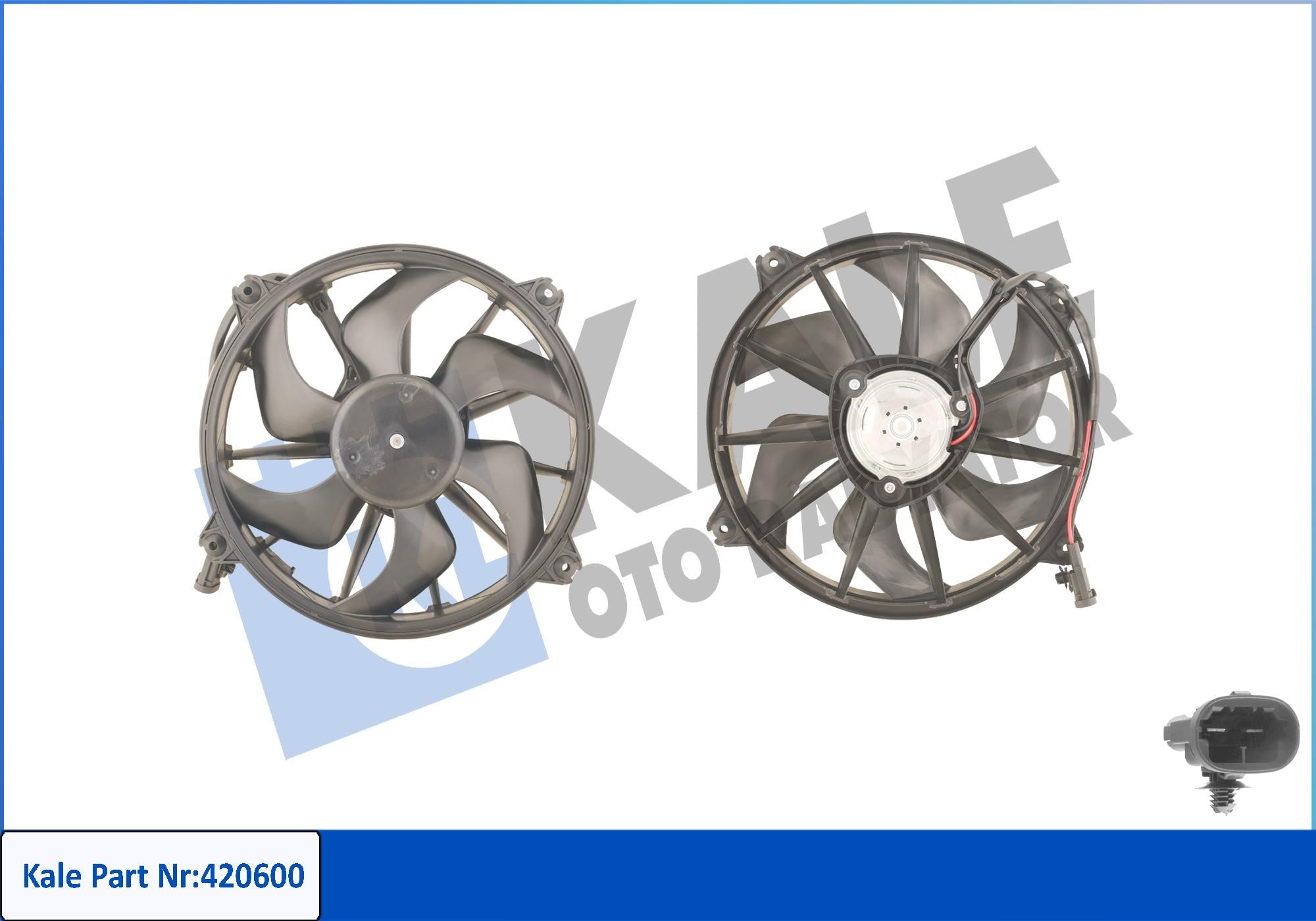 FAN MOTORU (DAVLUMBAZLI)(370W 385MM 12V) PEUGEOT 807 02- / EXPERT 07- - CITROEN C5 01-04 / C8 02- / JUMPY 07- 2.0HDI - FIAT SCUDO 07- / ULYSSE 03- 2.0DMTJ - LANCIA PHEDRA 2.0JDT 06-10