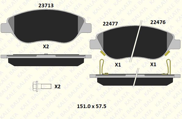 DİSK BALATA (ÖN) FİAT EGEA HB-SEDAN-SW-TİPO