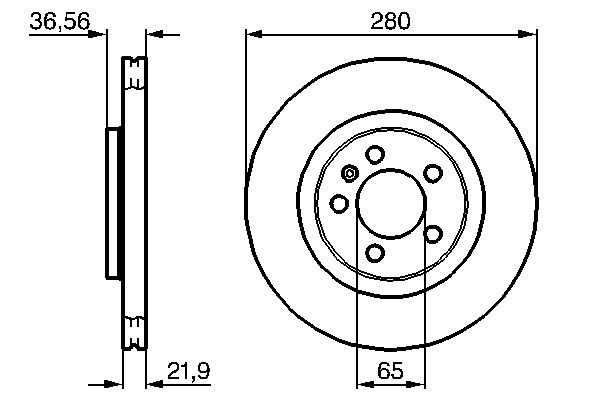 FREN DİSKİ (ÖN)(279,7MM) VW BORA 00- / GOLF IV 97- / NEW BEETLE 01- / AUDI A3 00- / SEAT LEON 99- / TOLEDO II 00- / SKODA OVTAVIA I 99-