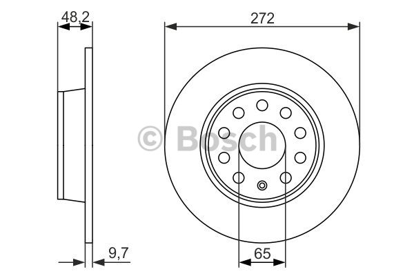 FREN DİSKİ (ARKA)(272MM) VW CADDY III 10- / CADDY IV 15- / GOLF VI 09- / GOLF VII 13- / GOLF VIII 20- / JETTA III 05- / JETTA IV 10- / AUDI A1 16- / A3 08- / SEAT LEON 05- / SKODA OCTAVIA II 08-