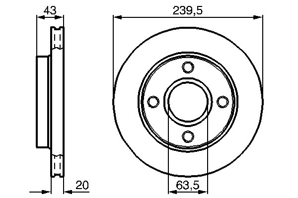 FREN DİSKİ (ÖN)(239,5MM) FORD FİESTA 00