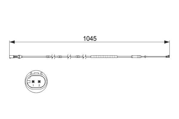 DİSK BALATA İKAZ KABLOSU 1045MM BMW 1 114 d 12-15 / 2 Coupe 220 d 12-14