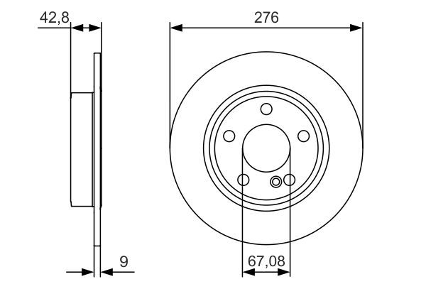 FREN DİSKİ (ARKA)(276MM) M.BENZ A-SERISI A 160 15-18 / B-SERISI Sports Tourer B 200 CDI / d 14-18 / GLA-SERISI GLA 200 13-