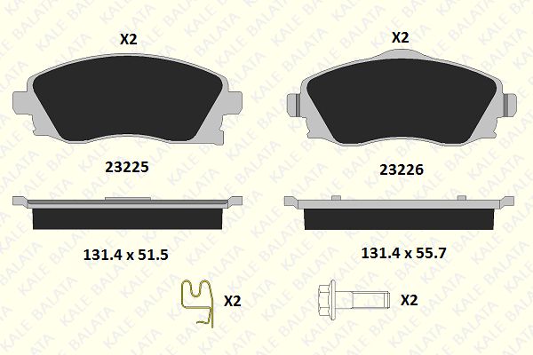 DİSK BALATA (ÖN) OPEL CORSA C 00- / COMBO 00- / MERIVA 03- / TIGRA