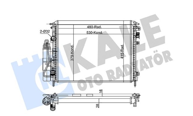 SOĞUTMA MODÜLÜ RENAULT CLIO II / KANGOO / THALIA 1.2 1.4-1.5DCI 1.6 1.9 97<01 (RAD+KON)