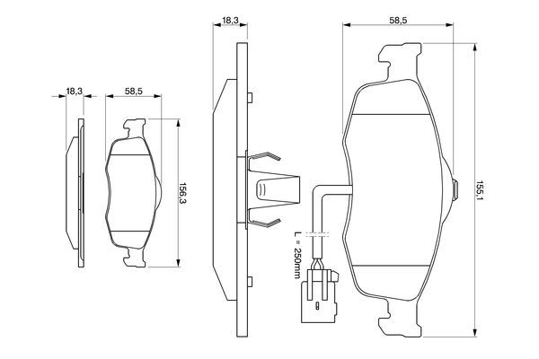 DİSK BALATA (ÖN)(ESKİ NO:0986TB2241) FORD MONDEO I 1.8 i 16V 94-96 / SCORPIO I 2.4 i 98-92