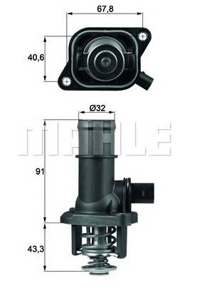 TERMOSTAT (105°C) VW POLO 1,6 95-01 / TOURAN 1,6 FSI 03-07