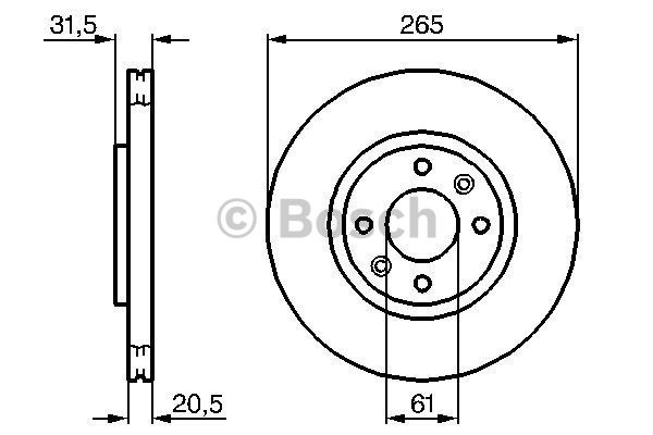 FREN DİSKİ (ÖN)(265MM)(4 BİJON) RENAULT R21 89-