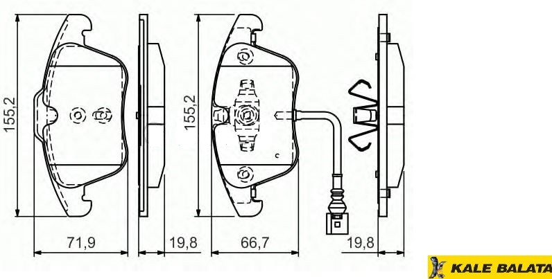 DİSK BALATA (ÖN) PEUGEOT 508 10- / CITROEN C5 08-