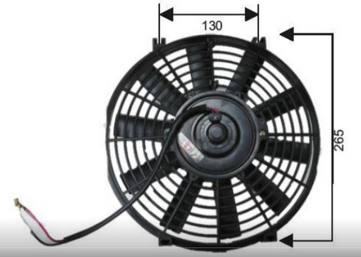 FAN MOTORU (PERVANELİ)(DAR AYAK)(12V 10,5") 