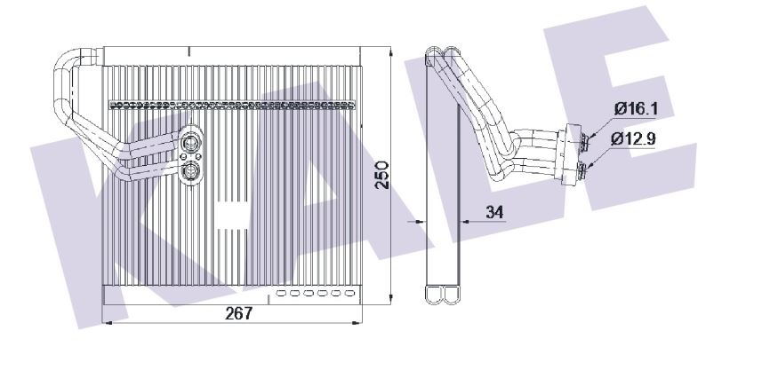 EVAPORATOR (BRAZING) HYUNDAI ACCENT IV 1.4 1.6 1.6CRDI 10-