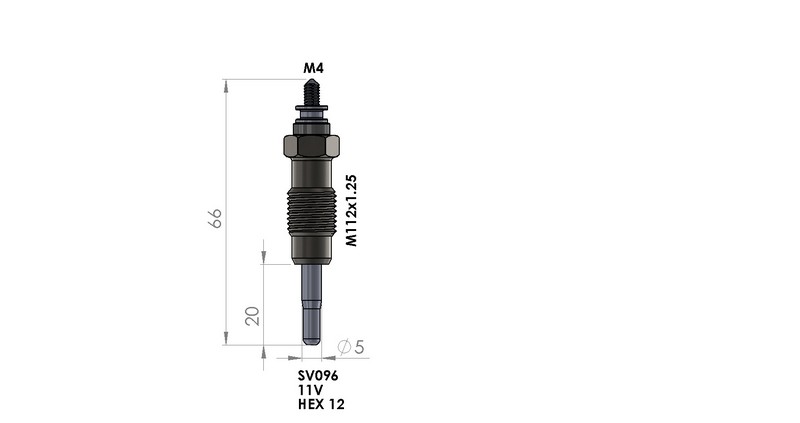 KIZDIRMA BUJİSİ (11,0V) RENAULT MASTER 2.5D-2.8 DTI / TRAFFIC 2.5D / PEUGEOT 106 1.4D / FORD ESCORT / FIESTA / ORION / SIERRA 1.8 D-TD