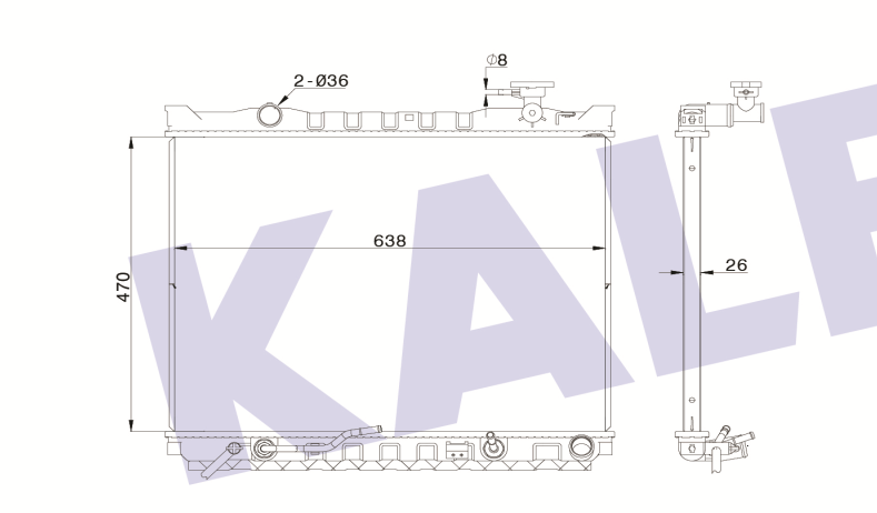 SU RADYATÖRÜ (BRAZING)(AT) KIA SORENTO I