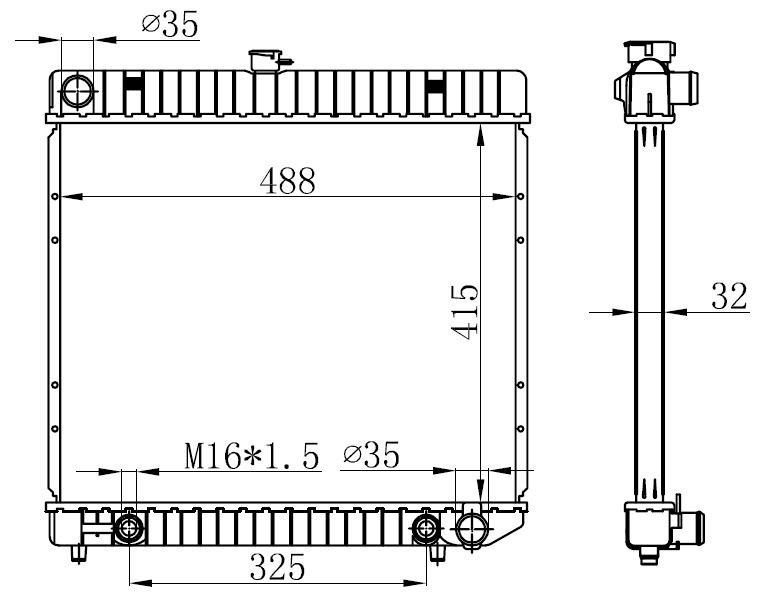 SU RADYATÖRÜ (BRAZİNG)(AT)(BME004) MERCEDES W123 E200/230/280