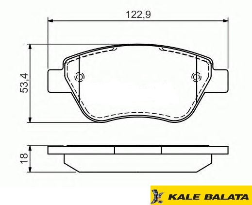 DİSK BALATA (ÖN)(1AD.İKAZ KABLOLU) FIAT GRANDE PUNTO (23979)