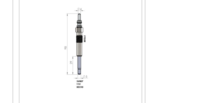 KIZDIRMA BUJİSİ (11,0V) VW TRANSPORTER T5 1.9-2.5 TDI AXC / BORA / GOLF / POLO / TOUAREG 1.4 TDI-1.9 TDI / AUDI A3 1.9 TDI