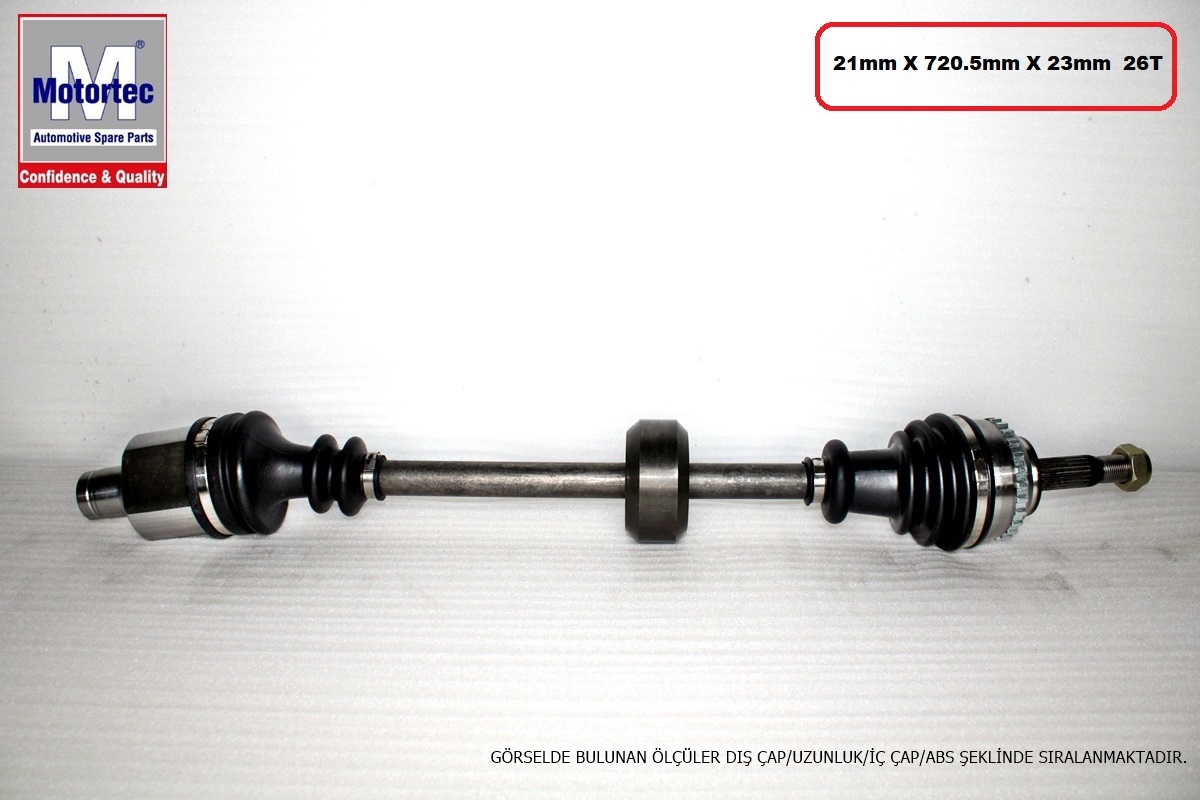 AKS KOMPLE (SAĞ)(753,00MM) RENAULT CLIO II 00-08 / KANGOO 01-