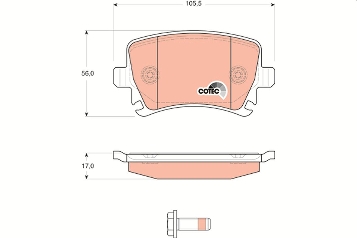 DİSK BALATA (ARKA) VW CADDY III / GOLF V-VI / JETTA III / PASSAT / TOURAN