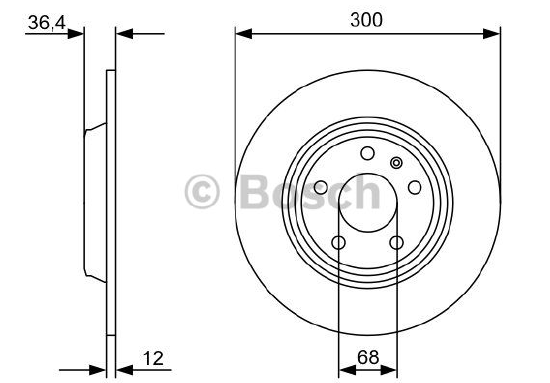 FREN DİSKİ (ARKA)(299,8MM) AUDI A4 07-15 / A5 11-17 / A6 11-18 / A7 14-18 / Q5 08-17