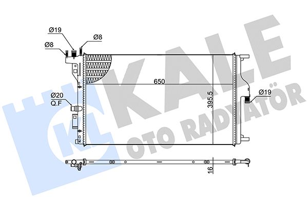 SU RADYATÖRÜ DACIA DUSTER / LODGY 1.5DCI 12=> (MT) <ARA SOĞUTUCU> [BRAZING] [16MM]