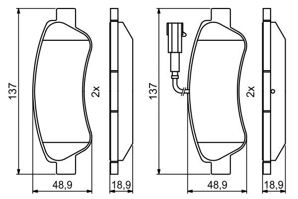 DİSK BALATA (ARKA) CITROEN JUMPER Minibüs/Otobüs 2.0 BlueHDi 110 15-19 / FIAT DUCATO Platform şasi 180 Multijet 3,0 D 11-