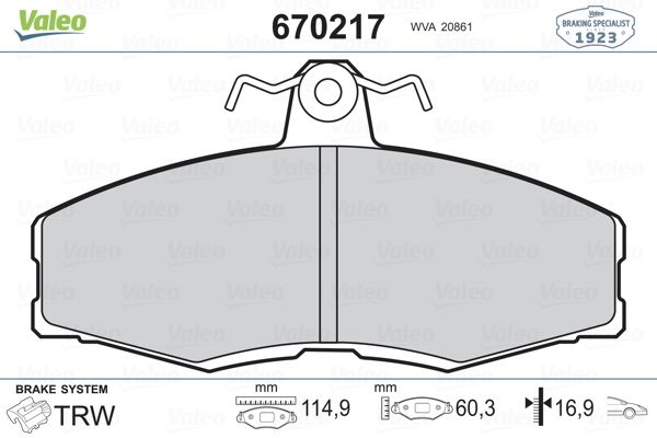 DİSK BALATA (ÖN) VW CADDY II 1.6-1.9D 96- / SKODA FAVORİT 1.3 94- / FELICA 1.3 94-