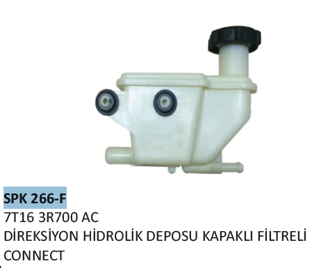 DİREKSİYON DEPOSU (HİDROLİK)(KAPAKLI) FORD CONNECT 1,8TDCI 02-13