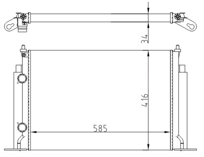 SU RADYATÖRÜ (MEKANİK)(MT)(MFI423) FIAT STİLO 1.9D 2001-