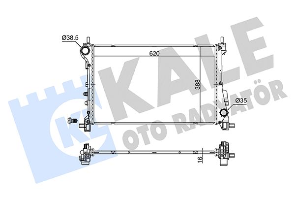 SU RADYATÖRÜ FIAT EGEA 1.6 15<20 (MT) [BRAZING] [620X388X16]