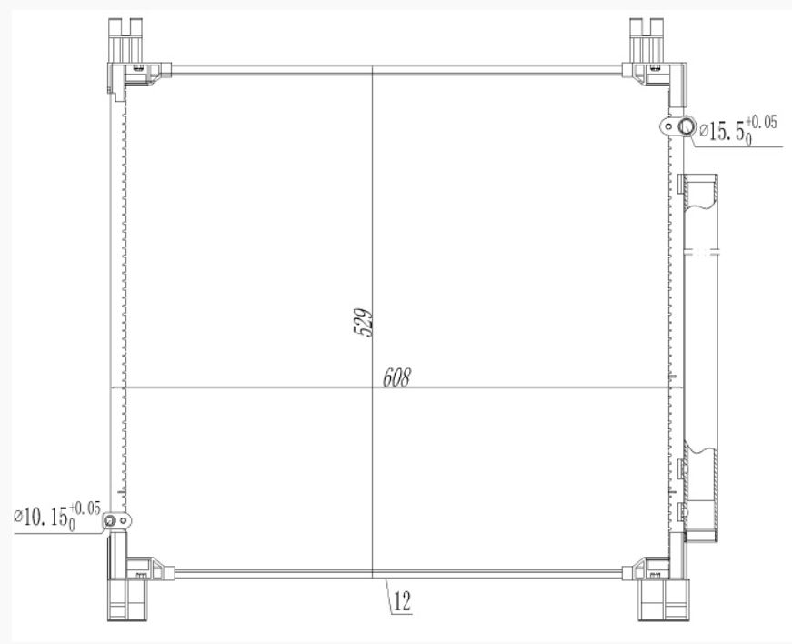 KLİMA RADYATÖRÜ (ESKİ NO:CTO940012) TOYOTA HİLUX 15- (608x529x16)