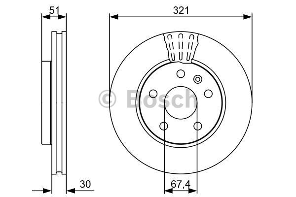 FREN DİSKİ (ÖN)(321MM) OPEL INSIGNIA 1.4-1.6-1.8 04-11