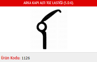 KAPI ALTI TOZ LASTİĞİ (ARKA)(KISA) FIAT TOFAŞ M131