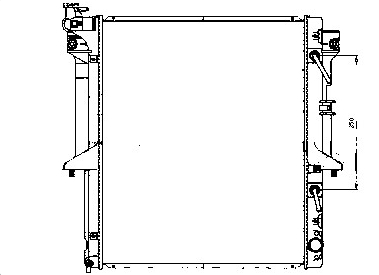 SU RADYATÖRÜ (BRAZING)(MT)(BMI28116) MİTSUBİSHİ L200 16 LIK ( 2015+) (525X638X16)