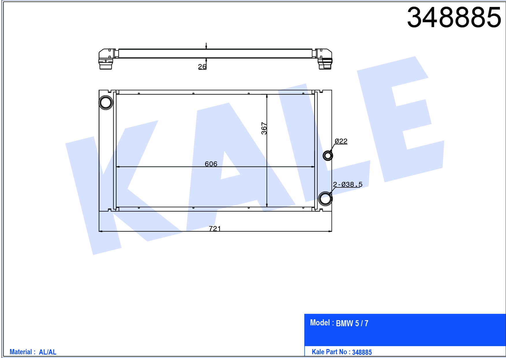 SU RADYATÖRÜ (BRAZING)(AT) BMW 5 / 5 Touing / 7