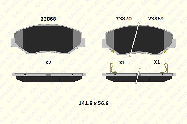 DİSK BALATA (ÖN) HONDA ACCORD VII 2.0 03-08 / CR-V II 2.0-2.2 CTDİ 01-07 / CIVIC 17-