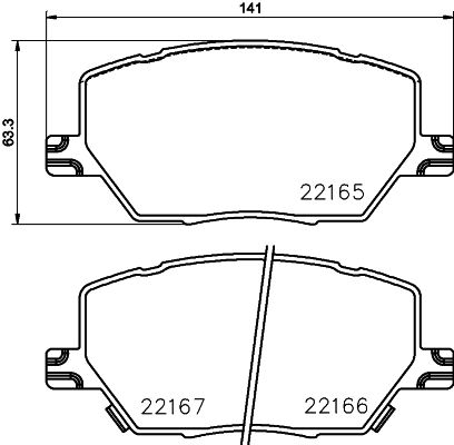 DİSK BALATA (ÖN) FIAT 500X 1.3-1.4 4X4-1.6-1.6D MJET-2.0D MJET 14-