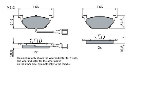 DİSK BALATA (ÖN) AUDİ A3 1.6 96-03 / VW JETTA III 2.0 TFSI 05-10