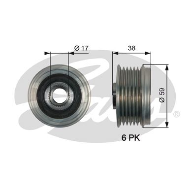 ALTERNATÖR KASNAĞI (6 KANALLI) HYUNDAI GRANDEUR 11-, SANTA FE II 10-12, SANTA FE III 15-, / KIA OPTİMA 12-, SORENTO II 09-