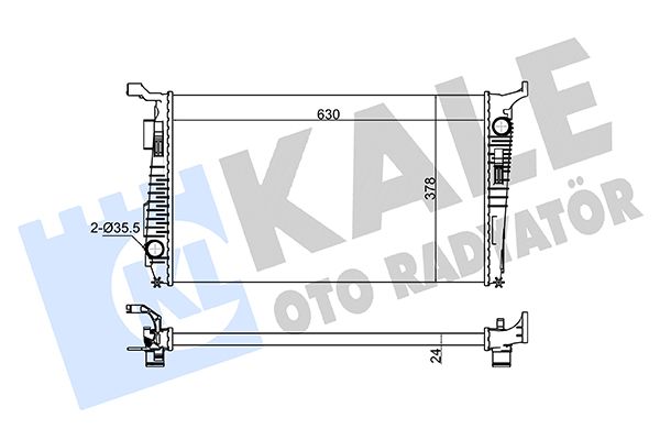 SU RADYATÖRÜ (MEKANİK) DACIA DUSTER 1.5DCI (K9K 892-894-896-898) 4X4 110HP 10=> [630X378X24]