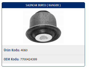 SALINCAK BURCU RENAULT CLIO II / CLIO SYMBOL / KANGOO / R19 EXPRESS