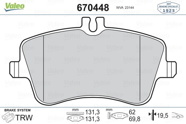 DİSK BALATA (ÖN) M.BENZ C-SERİSİ (W203) C180-C200 CDI-C220 CDI-C230-C240-C280 03-07 / CLK (C209) CLK200-CLK220 CDI-CLK270 CDI-CLK320-CLK350 02-09 / SLK (R171) 200 KOMP-280-300 05-11