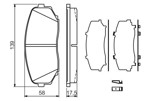 DİSK BALATA (ÖN) MAZDA CX-7 2.3 MZR DISI Turbo AWD 06-14 / MITSUBISHI L200 / TRITON 2.2 DI-D 4WD 19