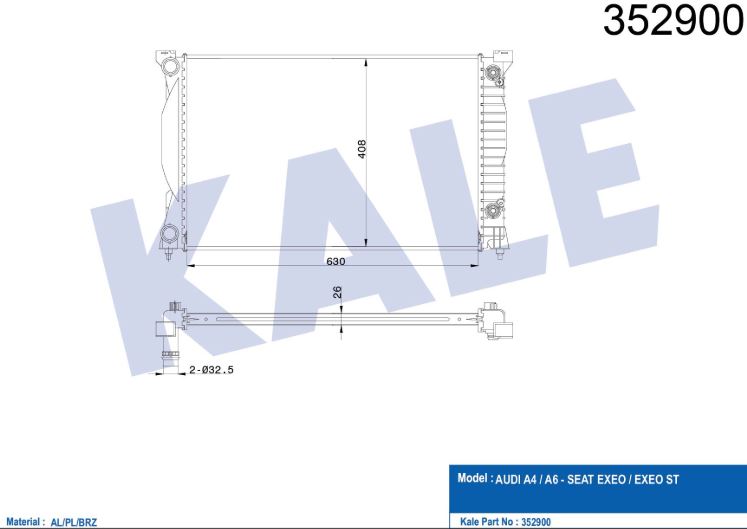 SU RADYATÖRÜ (BRAZING)(AT) A4 - A6 - AXEO - AXEO ST