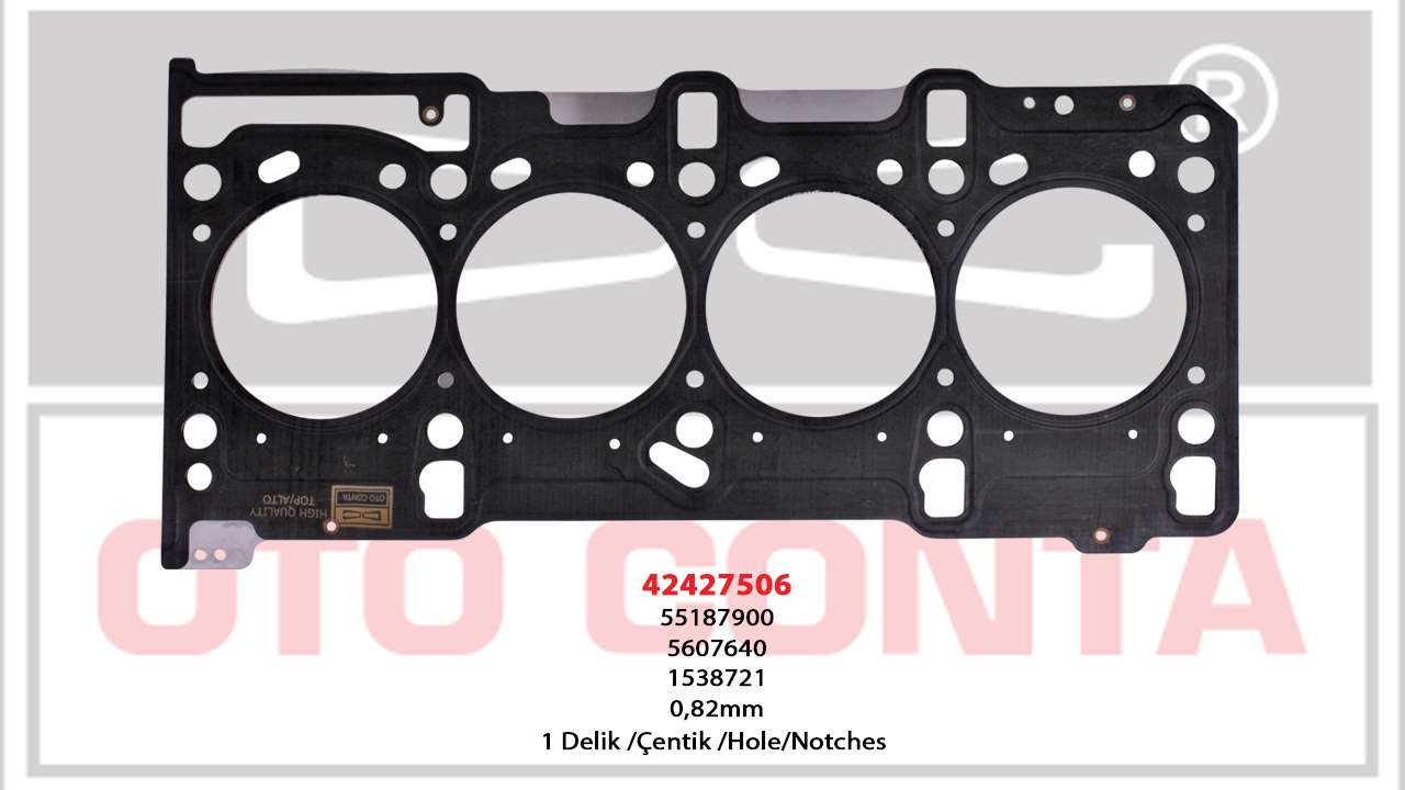 SİLİNDİR KAPAK CONTASI (0,82MM)(1 DELİK) FIAT DOBLO 1.3 16V MJTD EURO 4-EURO 5