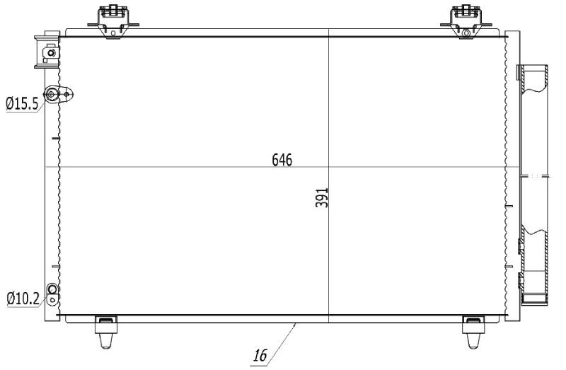 KLİMA RADYATÖRÜ(CTO675) COROLLA /VERSO 1.6i 16V-1.8i 16V